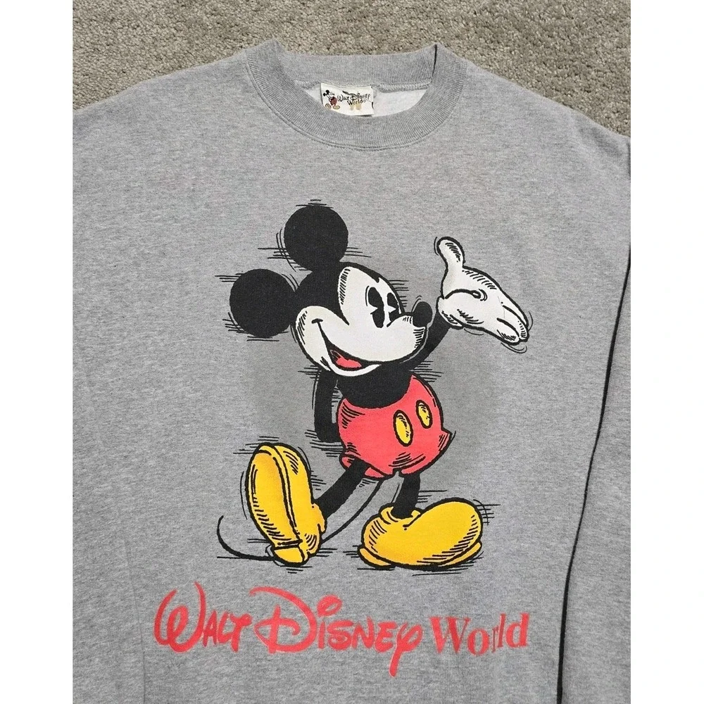 Vintage‎ Walt Disney World Mickey Mouse Crew Neck Sweatshirt Mens Large 90s